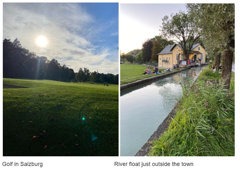 Golfing and River Float in Salzburg